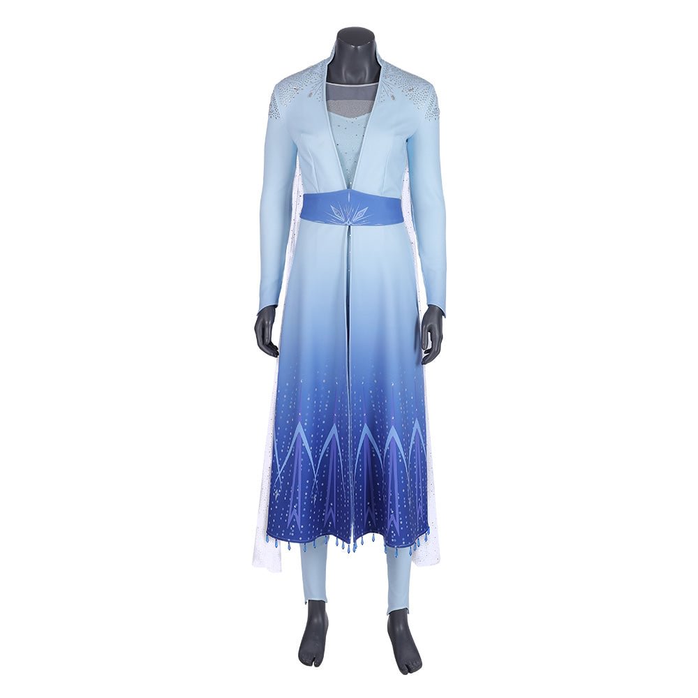 Adult Elsa Frozen 2 Blue Dress Cosplay Costume