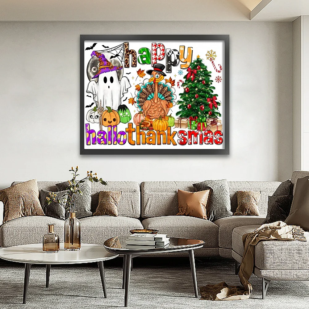 11CT Full Stamped Cross Stitch - Halloween(Canvas|70*55CM)