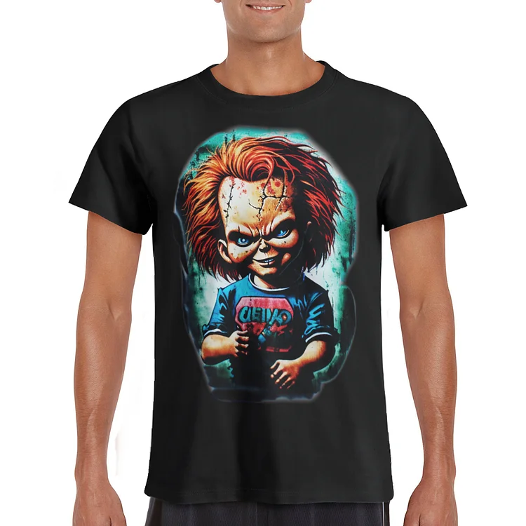  Men's Chucky Portrait Printed T-shirt