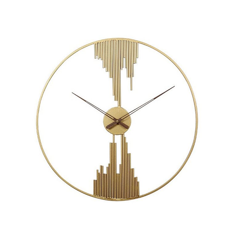 Homemys American 3D Metal Circle Wall Clock Home Wall Decorative Art