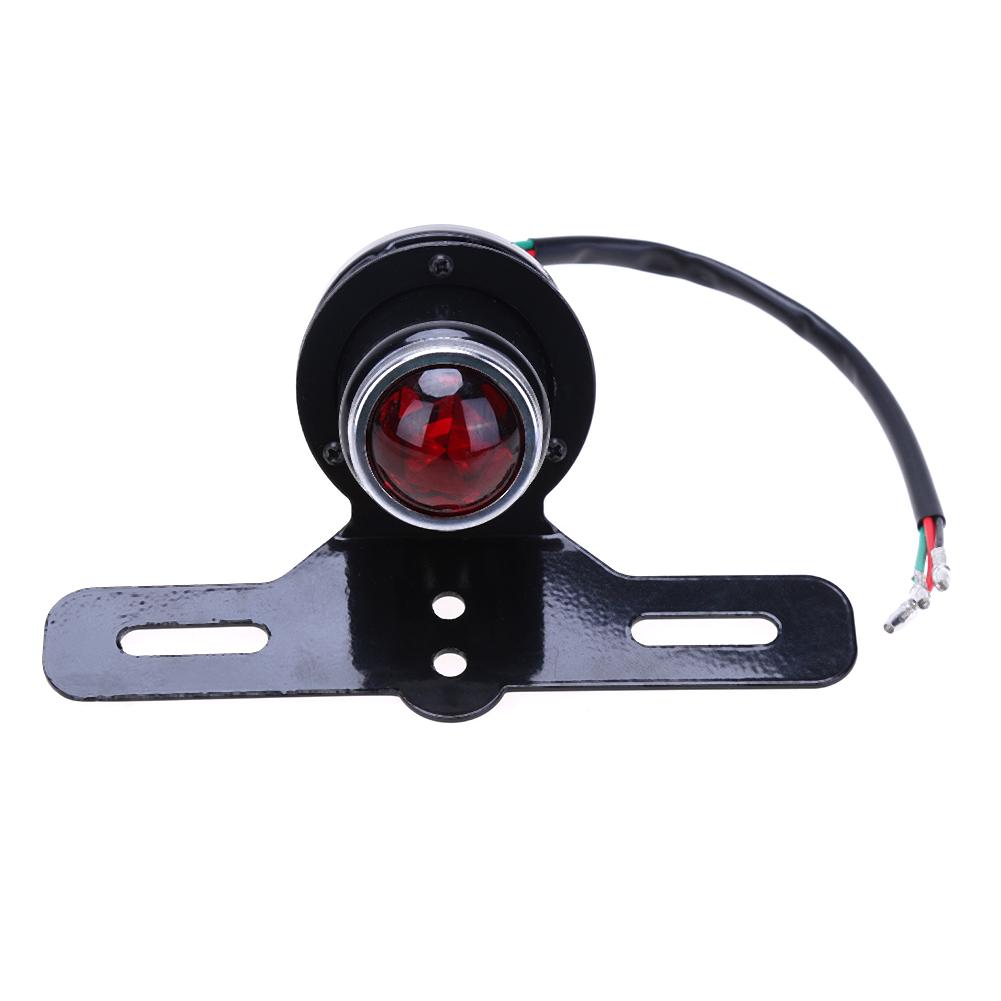 

Black Motorcycle Tail Brake Light Lamp for Harley Bobber Chopper Cafe Racer, 501 Original