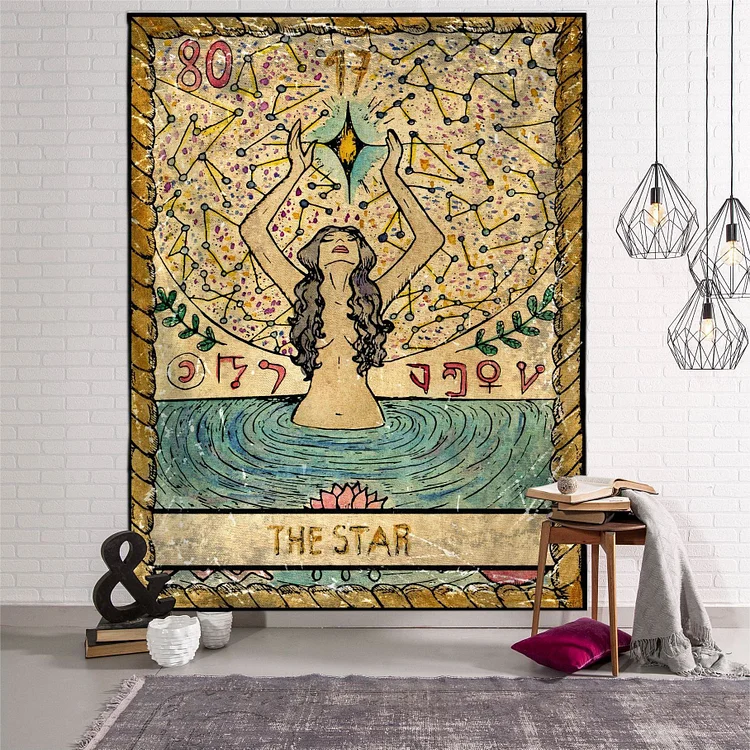 Olivenorma Witch Fairy Zodiac Horoscope Tapestry Pattern