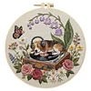 Animal DIY Stamped Embroidery Starter Kit for Beginners Adults Craft Lovers Gift Cross Stitch Kit with Embroidery Hoop 29x29cm