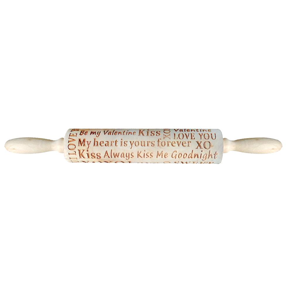 

Valentine Day Letters Engraved Embossing Rolling Pin for DIY Baking Cookies, Sweet, 501 Original