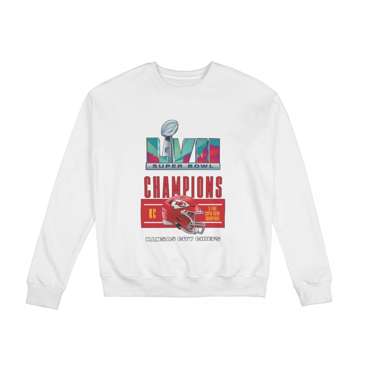 Kansas City Chiefs Super Bowl LVII Champions Victory Long Sleeve Sweatshirt