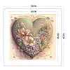 Flower Heart - 11CT Stamped Cross Stitch 50*50cm tapestrymarket