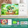 2027-2028 Two-Year Diamond Painting Calendar Kit, 13 Exquisite Multicolor Butterfly And Floral Illustrations, Large Size Desk Calendar, Mosaic Art Coil-Bound Desktop Planner
