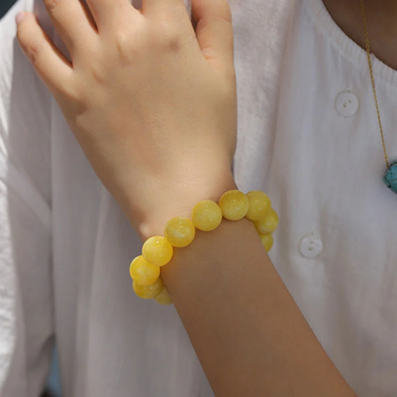 Amber Bead Emotional Balance Adjustable Bracelet