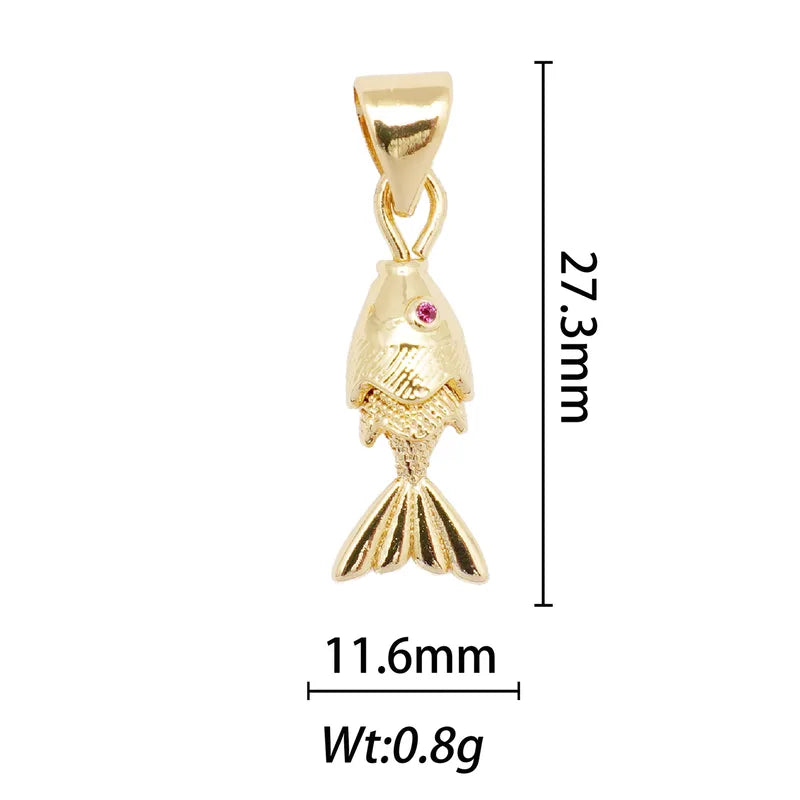 1 Piece 13.8*28.1mm 15.9*26mm 21.7*28.4mm Copper Pearl Zircon 18K Gold Plated Animal Paw Print Shell Jewelry Accessories Pendant