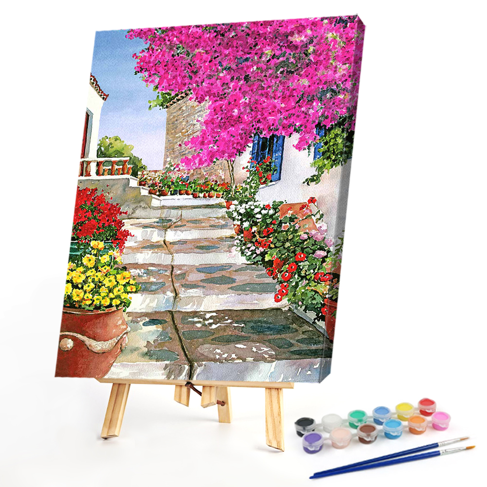 

40*50CM - Paint By Numbers - Yard Corner, 501 Original