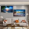 (US Local)2pack Landscape 5D DIY Full Drill Round Big Size Diamond Painting Kit Home Decor 70x40cm