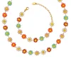 Colorful Sunflower Necklace Bracelet