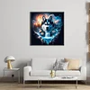 Husky Dog Silhouette-11CT Stamped Cross Stitch 45*45cm/17.72*17.72in