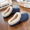 Unisex Plush Thickened Waterproof Cotton Indoors and Outdoors Slippers Thermal Shoes