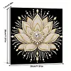 Kits d&rsquo;art en perles en forme de lotus bricolage avec cadre 11,81x11,81 pouces peintures en perles, arts plastiques pour adultes d&eacute;butants, d&eacute;coration murale