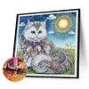 >SALE<30x30cm 4pcs Animal 5D DIY Special Shape Crystal Partial Diamond Painting Kit