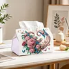 Pink Roses DIY PULeather Diamond Painting Tissue Box for Adults Beginners Decorative Diamond Art Paper Storage Holder for Living Room Bedroom Bathroom Table Decor