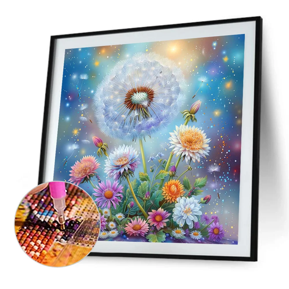 Partial AB Diamond Painting - Full Round Drill - Dandelion(Canvas|45*45cm)