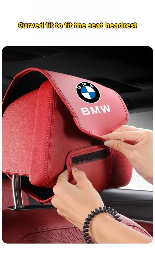 Car Seat Headrest Leather Cover Seat Head Cap
