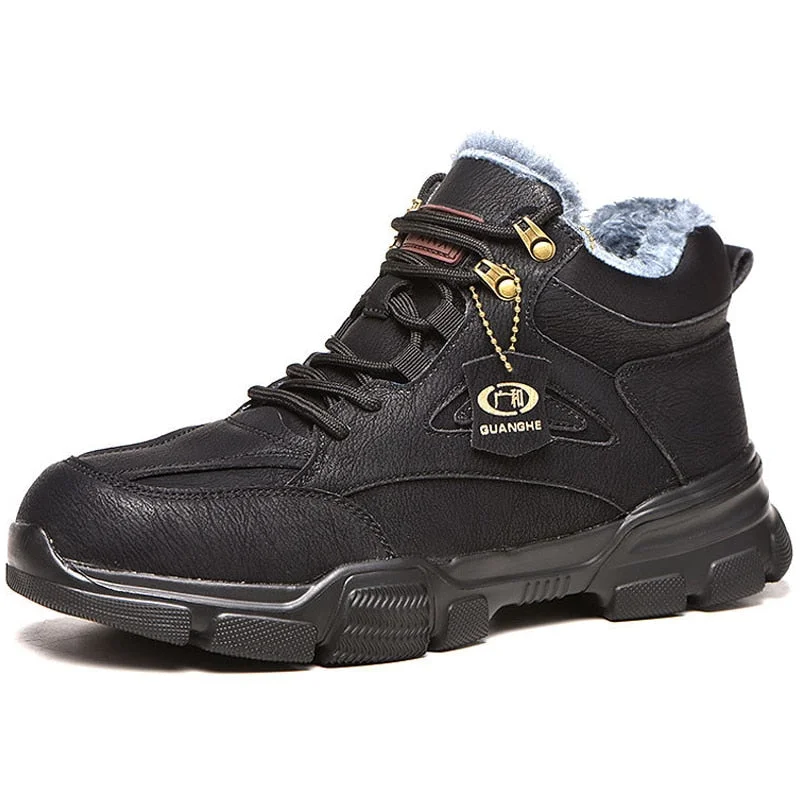 2021 Work Safety Shoes Steel Toe Anti-puncture Indestructible Men Safety Boots Kevlar Insole Suede Leather Upper Work Sneakers