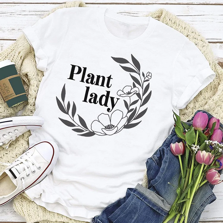 Plant Lady  T-shirt Tee -02685-Annaletters