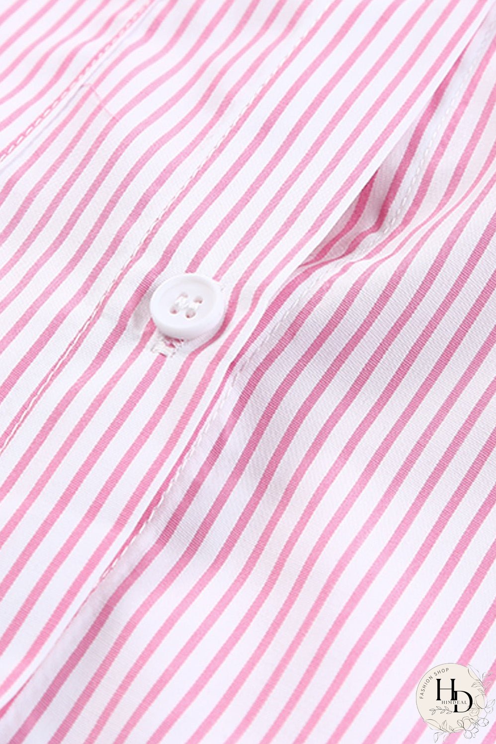 Simple Solid Lapel Button Long Sleeve Blouses