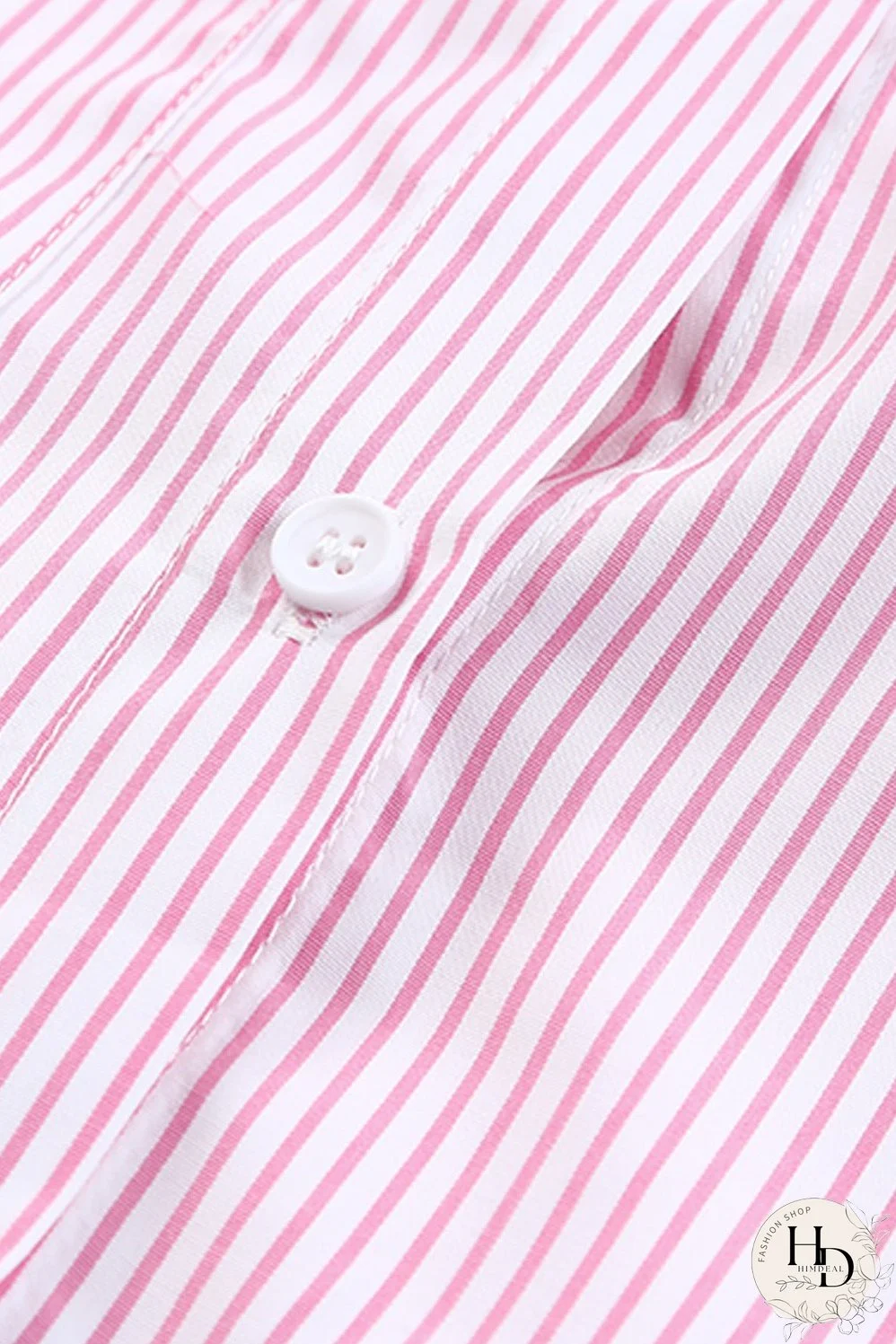 Simple Solid Lapel Button Long Sleeve Blouses