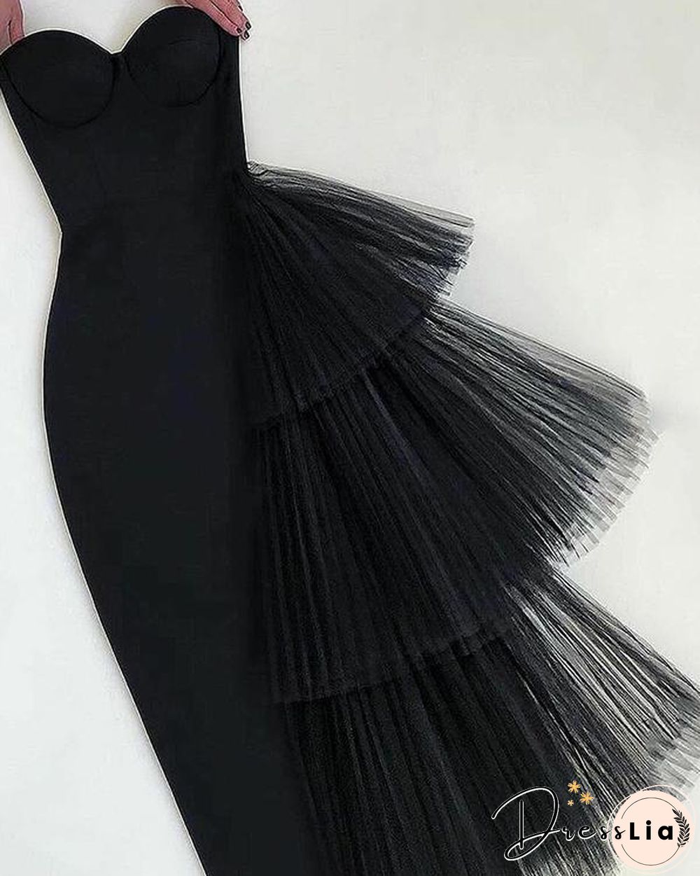 Sexy Tulle Patchwork Irregular Maxi Prom Dress