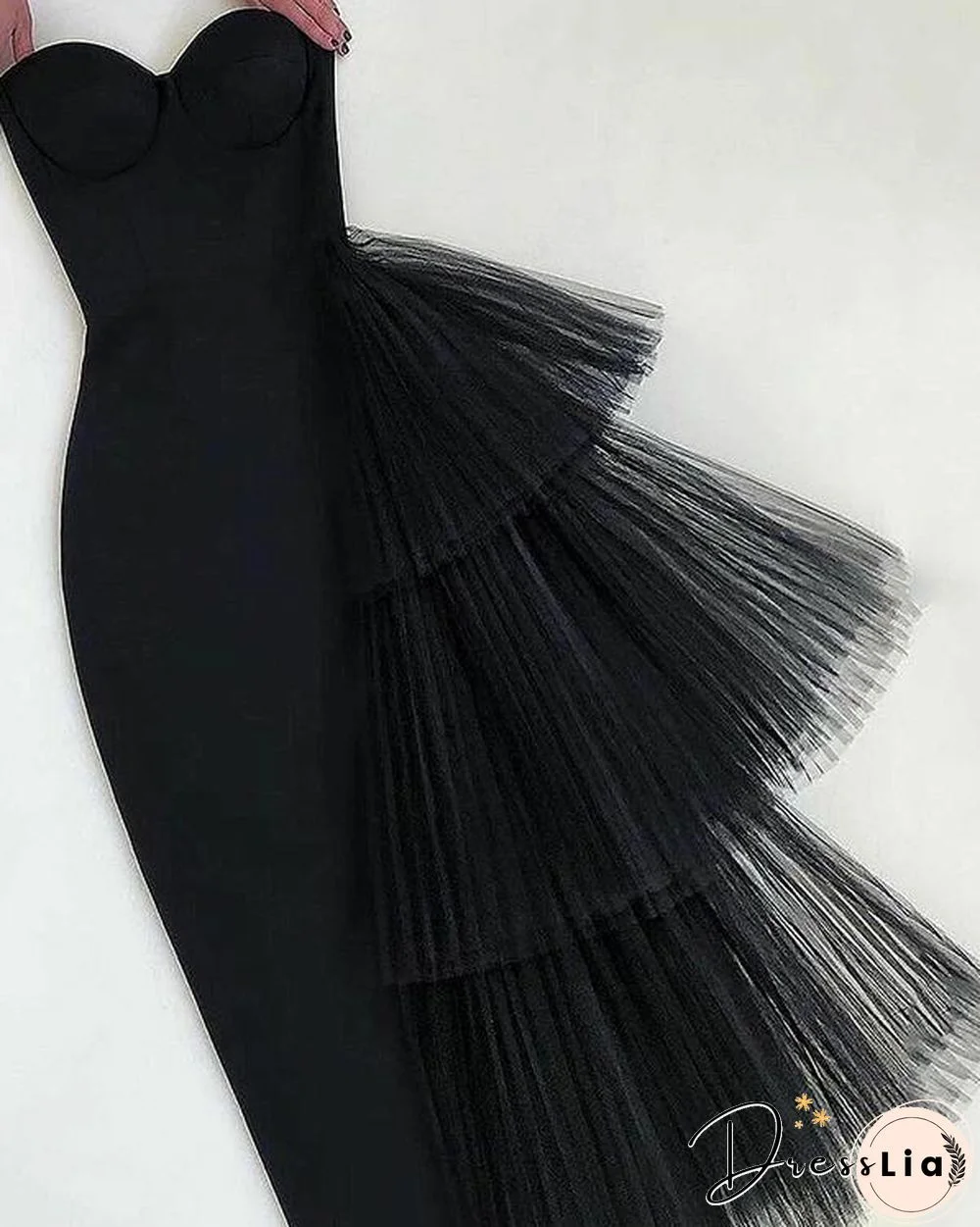 Sexy Tulle Patchwork Irregular Maxi Prom Dress