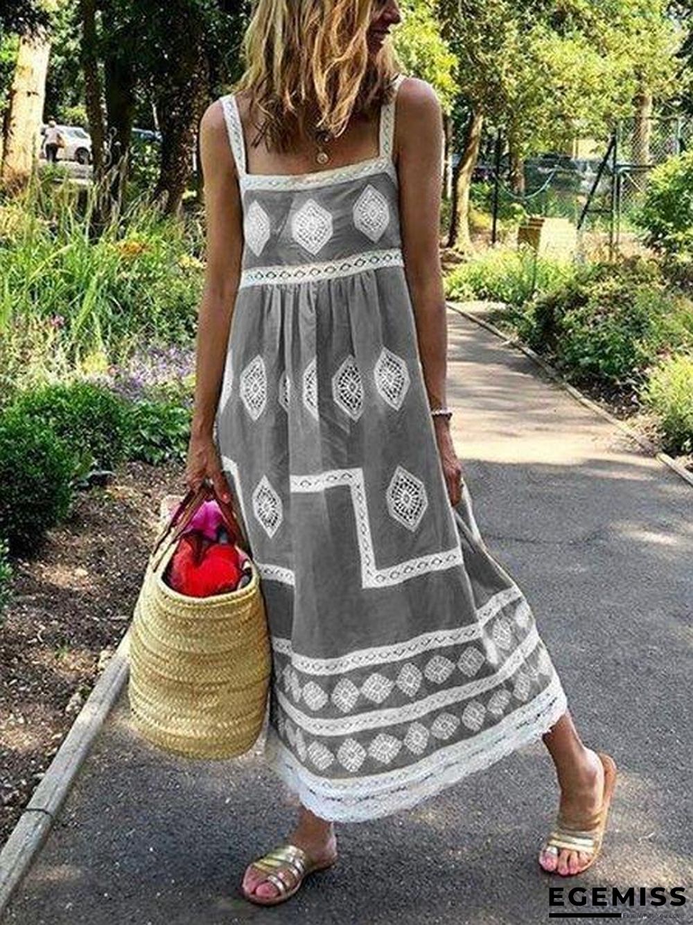 Bohemian Loose Casual Large Size Dress | EGEMISS