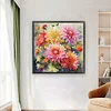 (Big Size)[Brand]Dahlia - 14CT Stamped Cross Stitch - 75*75cm - Flower Natural