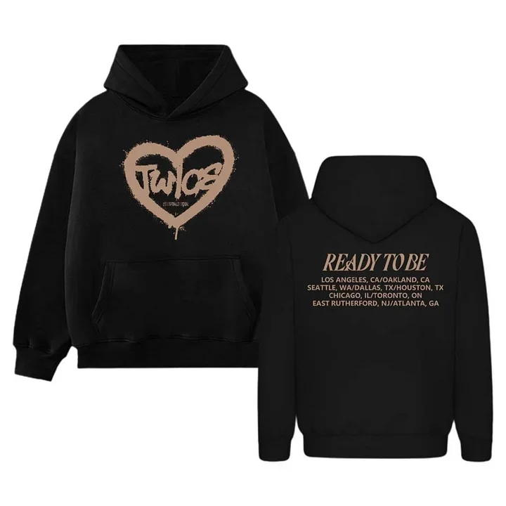 TWICE 5th World Tour READY TO BE US Heart Hoodie