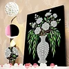 DIY Pearl Painting Vase for Home Wall Decor with Frame(40x30cm)