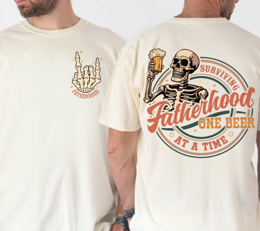 Loveyoufancy Fathers Day Shirt, Surviving Fatherhood One Beer At A Time, Dad Shirt, Fathers Day Gift For Husband