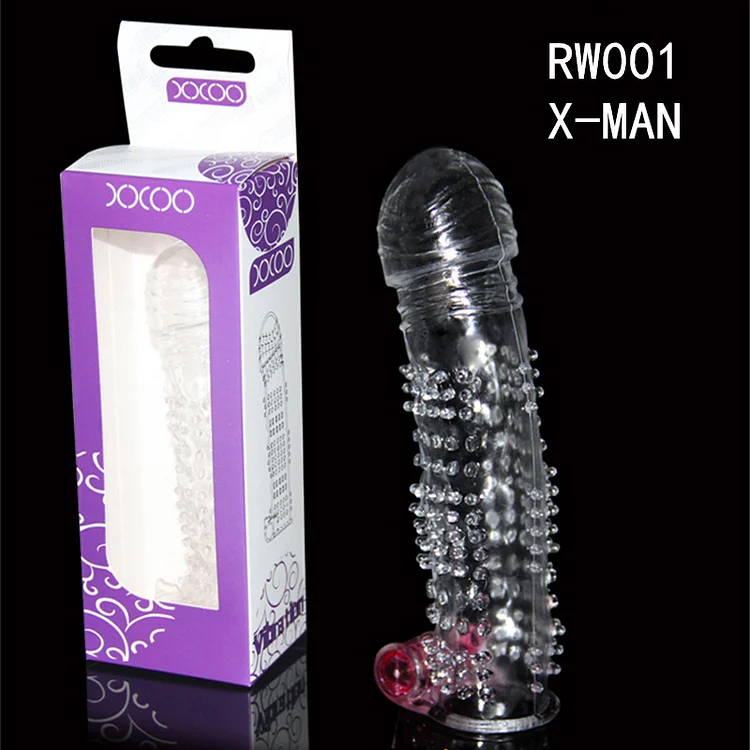 Crystal Wolf Tooth Vibrating Penis Sleeve Husband And Wife Sex Toy
