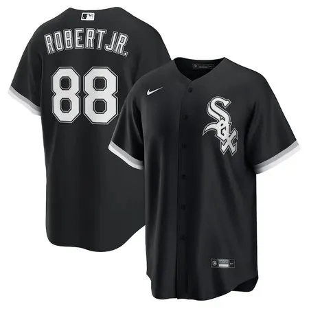 Men's Chicago White Sox #88 Luis Robert Jr.  Black Alternate Replica Player Jersey