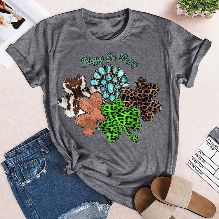 ANB - Happy Go Lucky Cowhide Retro Tee-05670