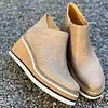 Women's Short Boots Flat-bottomed Shallow Mouth Heightening Nude Boots