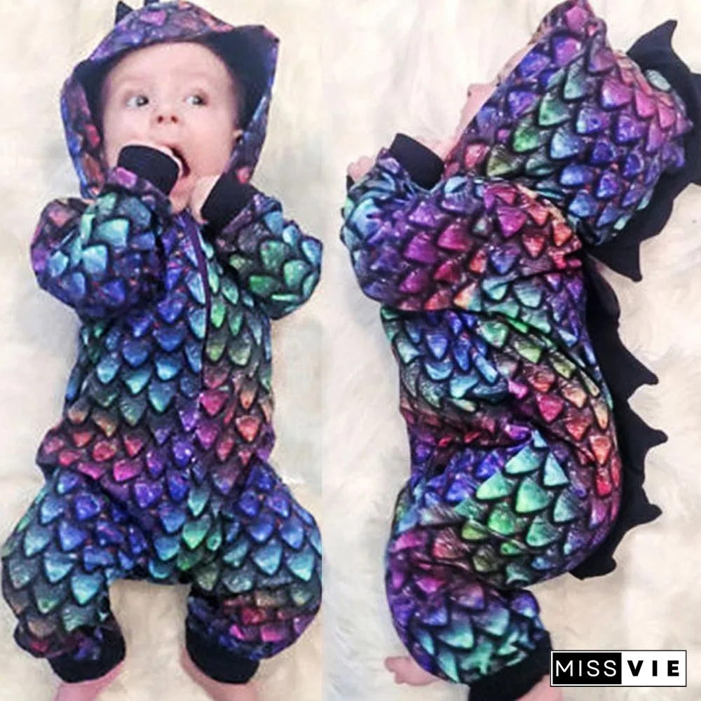 Baby Clothing Dinosaur Print Set Jumpsuit
