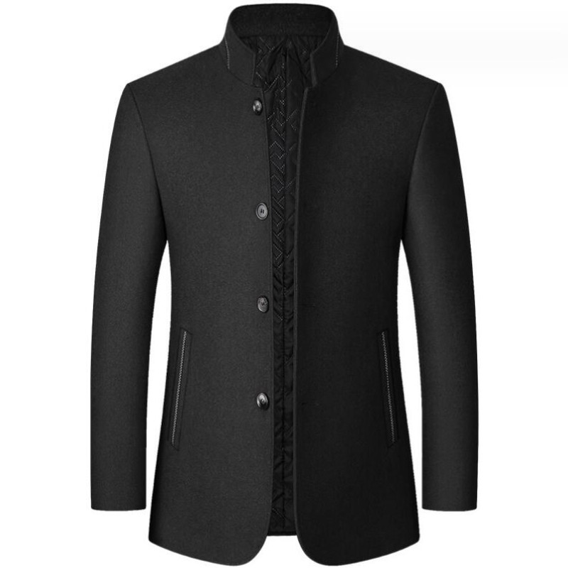 Cricsblue Men Woolen Coat British Style Suits Jackets Stand-up Collar Business Casual Suits Coats Male Slim Fit Blazers Jackets Blazers Co