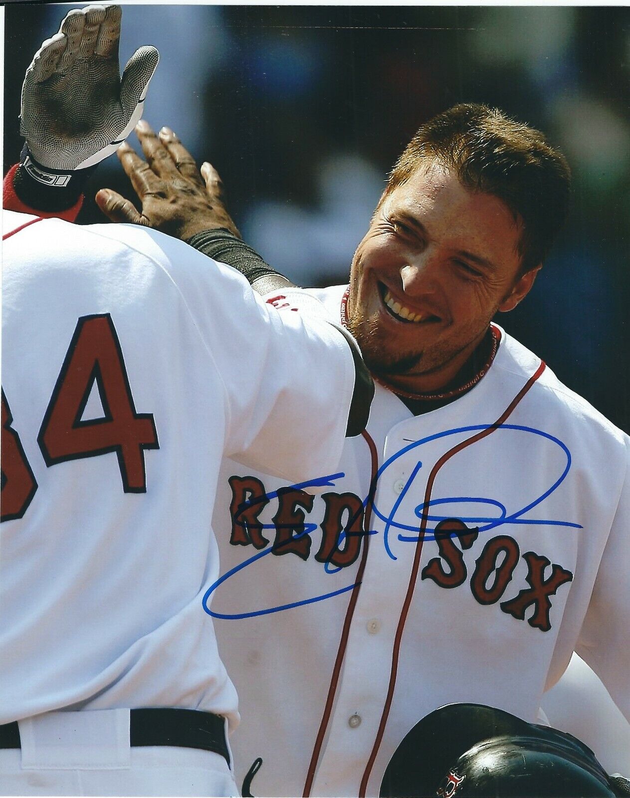 Signed 8x10 ERIC HINSKE Boston Red Sox Autographed Photo Poster painting - COA