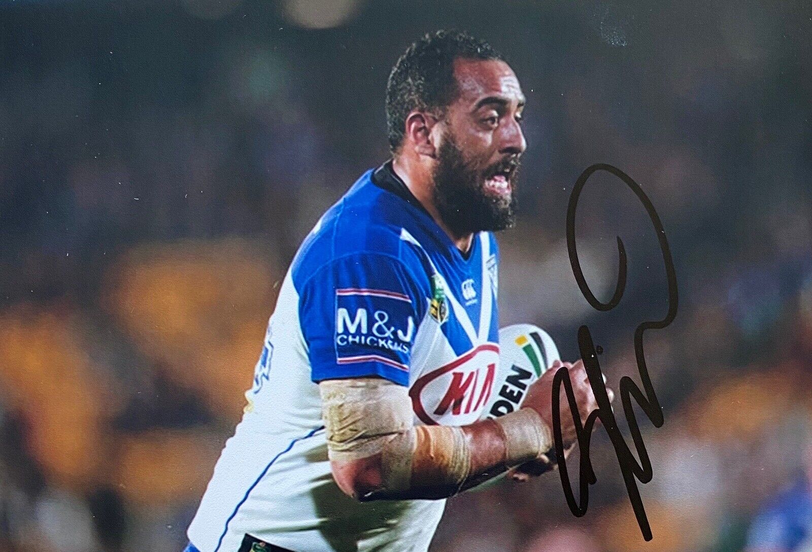 Sam Kasiano Genuine Hand Signed 6X4 Photo Poster painting - Canterbury Bulldogs 4