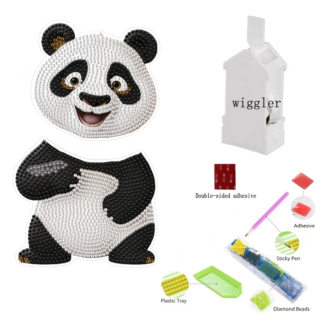 Panda DIY Acrylic Shaking Head 5D DIY Diamond Art Tabletop Ornament Home Decor
