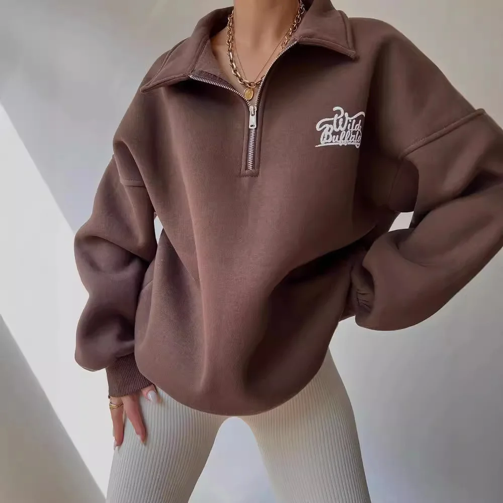 Nigikala Nigikala New Plus Velvet Printing Long-Sleeved Jersey Autumn And Winter Velvet Shirt