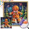 Diamond Painting -DIY Round Partial AB Drill Gingerbread Man(45x45cm)