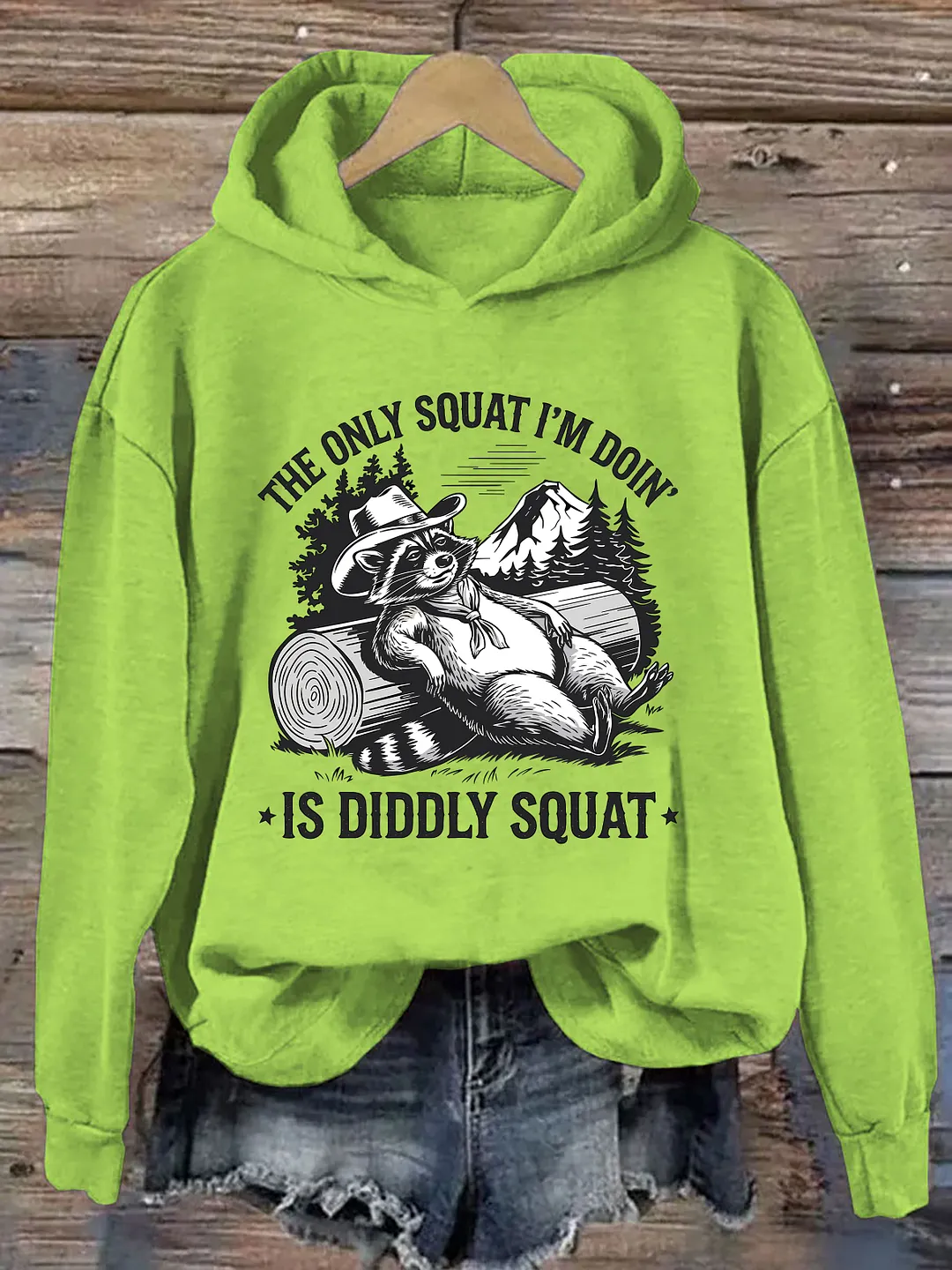 Funny Cowboy Raccoon Hoodie