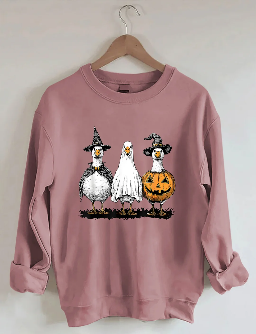 Halloween Cute Duck Ghost Sweatshirt