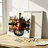 Framed Guitar Landscape Silhouette-Paint by Numbers Acrylic Painting 40*40cm(HOT)