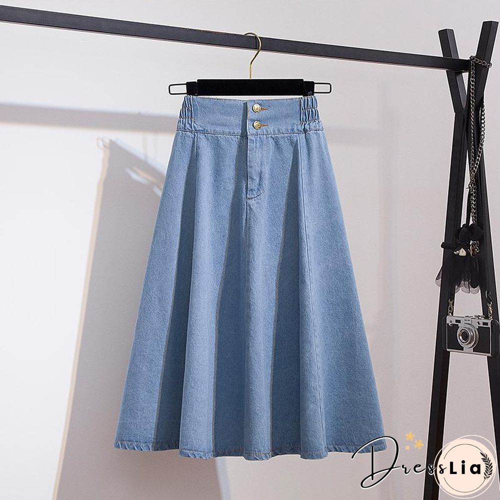 Cute Off Shoulder Blouse+Denim Skirt P11160