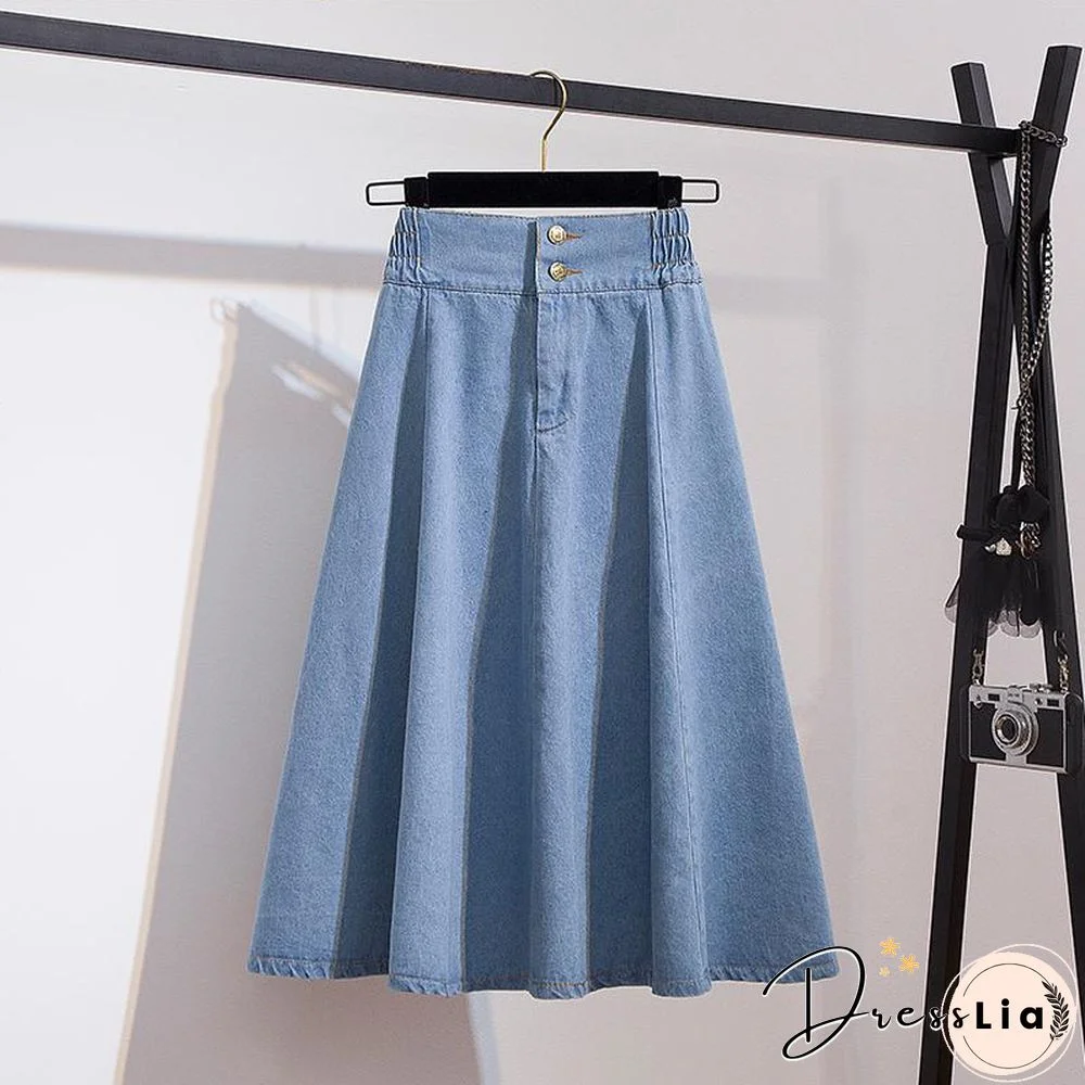 Cute Off Shoulder Blouse+Denim Skirt P11160